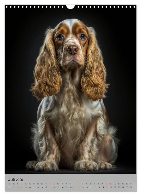 Produktbild: Cocker Spaniel - ein Hund f&uuml;r die Familie (Wandkalender 2026 DIN A3 hoch), CALVENDO Monatskalender