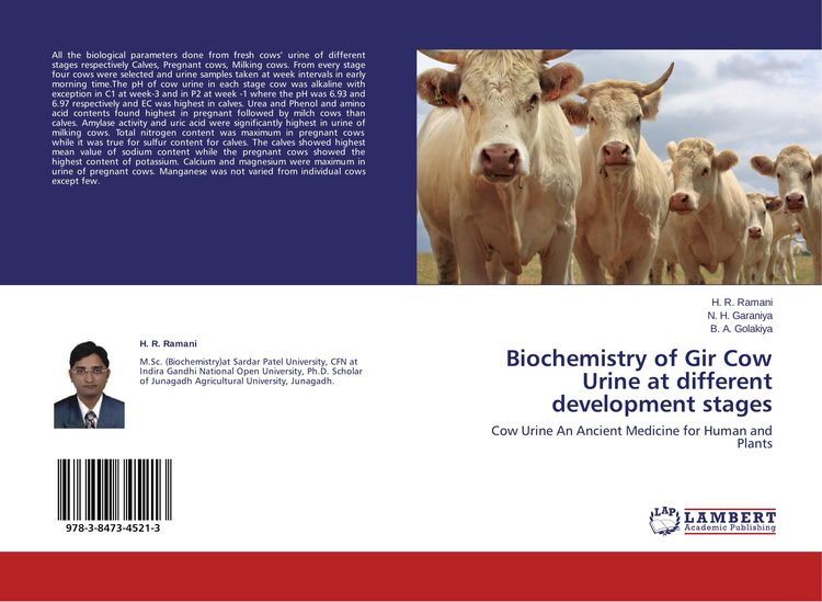 Produktbild: Biochemistry of Gir Cow Urine at different development stages