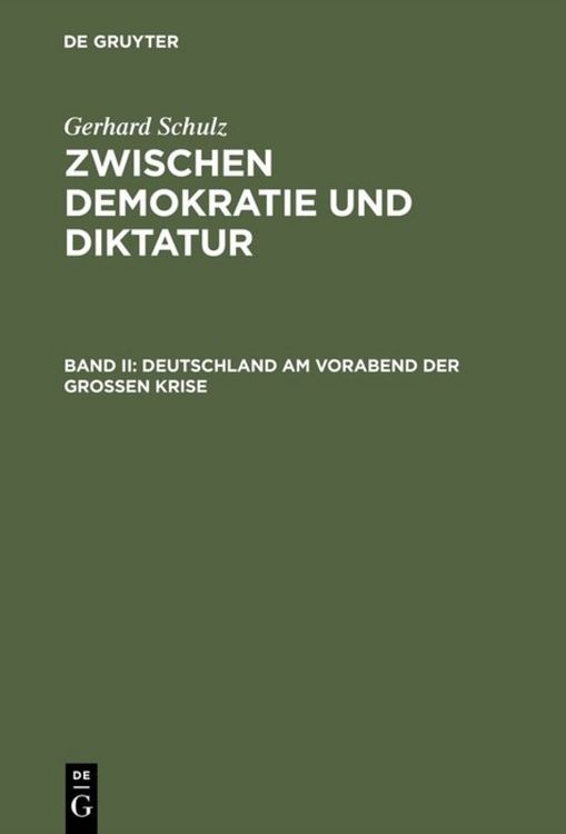 Produktbild: Deutschland am Vorabend der Gro&szlig;en Krise