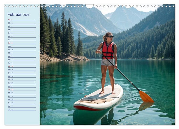 Produktbild: KI Aqua-Emotionen - Ein Jahr voller Wassersport (Wandkalender 2026 DIN A3 quer), CALVENDO Monatskalender
