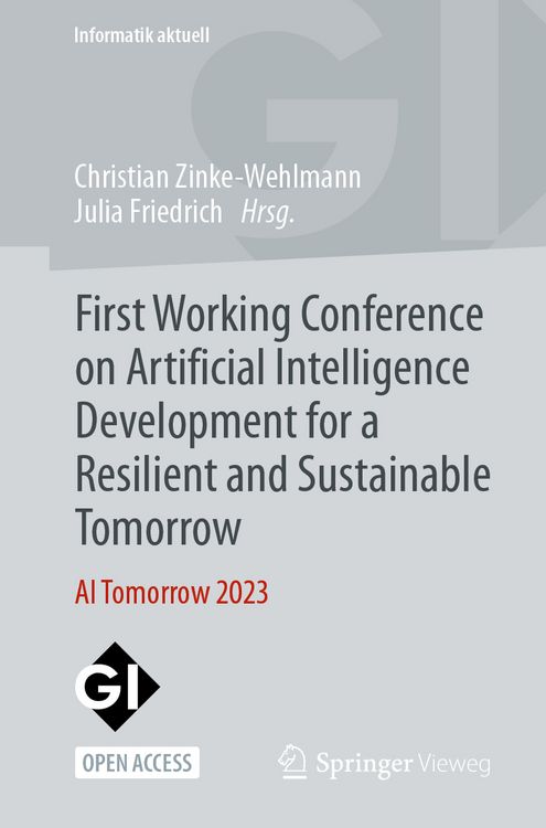 Produktbild: First Working Conference on Artificial Intelligence Development for a Resilient and Sustainable Tomorrow