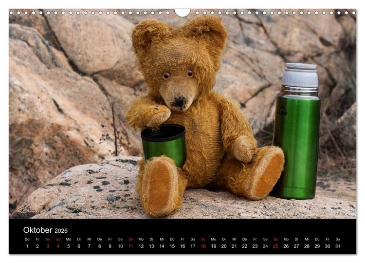 Produktbild: Teddy Basse, Fortsetzung... (Wandkalender 2026 DIN A3 quer), CALVENDO Monatskalender