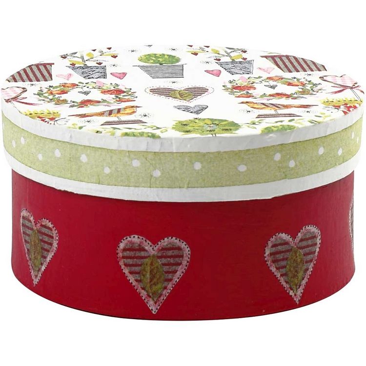 Produktbild: Creativ Company Schachteln Rund, H 5+6,5+7,5 cm, D 10+13+16 cm, 3 Stk, 1 Set