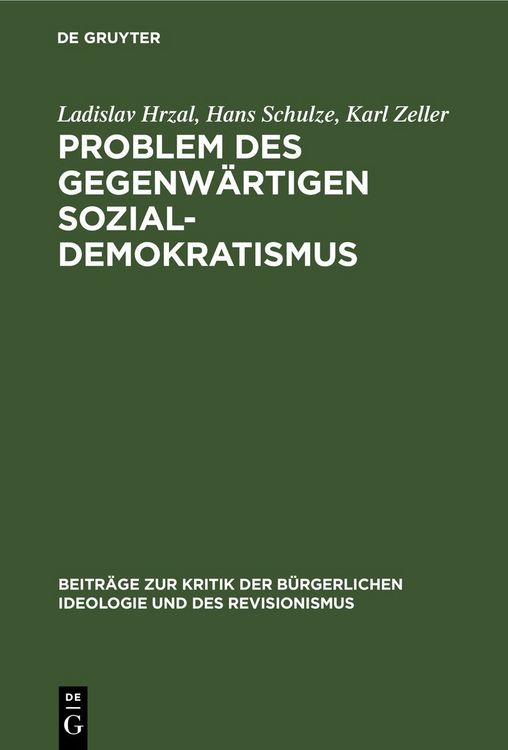 Produktbild: Problem des gegenw&auml;rtigen Sozial-Demokratismus