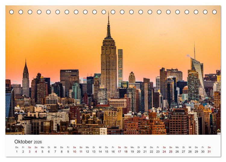 Produktbild: New York - Eine Weltstadt (Tischkalender 2026 DIN A5 quer), CALVENDO Monatskalender