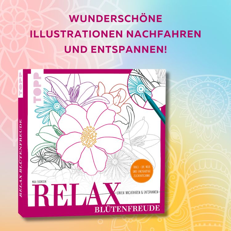 Produktbild: Relax Bl&uuml;tenfreude - Linien nachfahren & entspannen