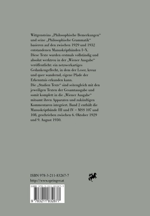 Produktbild: Wiener Ausgabe Studien Texte