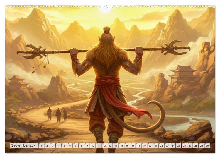 Produktbild: Sun Wukong - Die Reise des Affenk&ouml;nigs (Wandkalender 2027 DIN A2 quer), CALVENDO Monatskalender