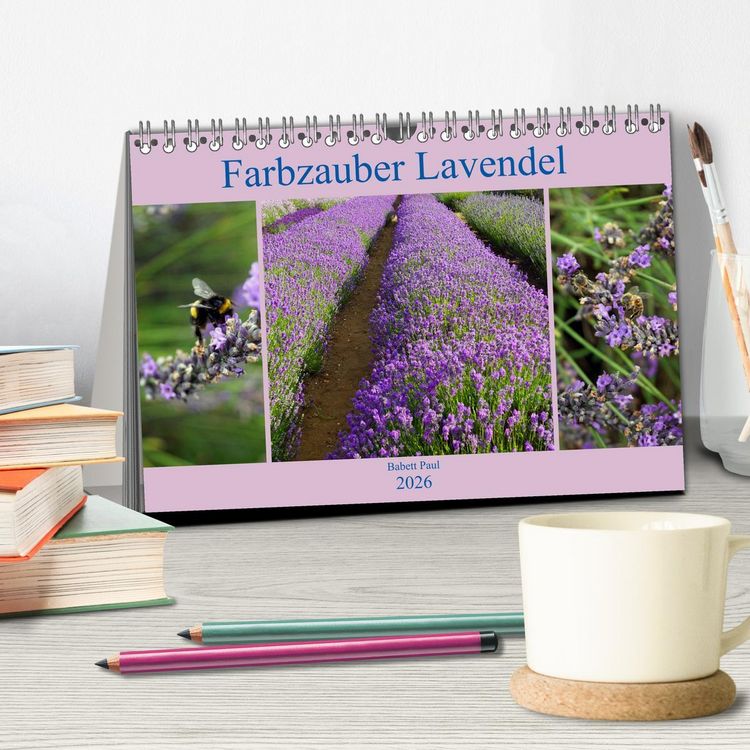 Produktbild: Farbzauber Lavendel (Tischkalender 2026 DIN A5 quer), CALVENDO Monatskalender