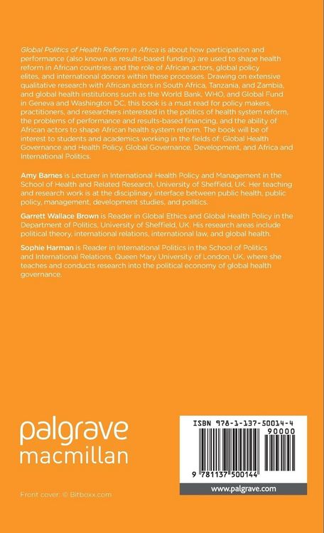 Produktbild: Global Politics of Health Reform in Africa