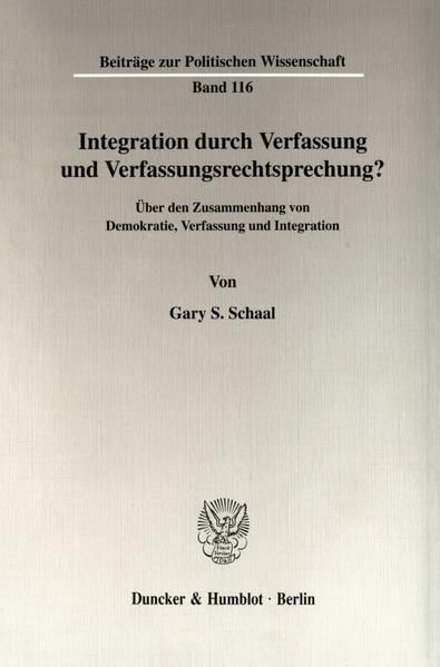 Produktbild: Integration durch Verfassung und Verfassungsrechtsprechung?