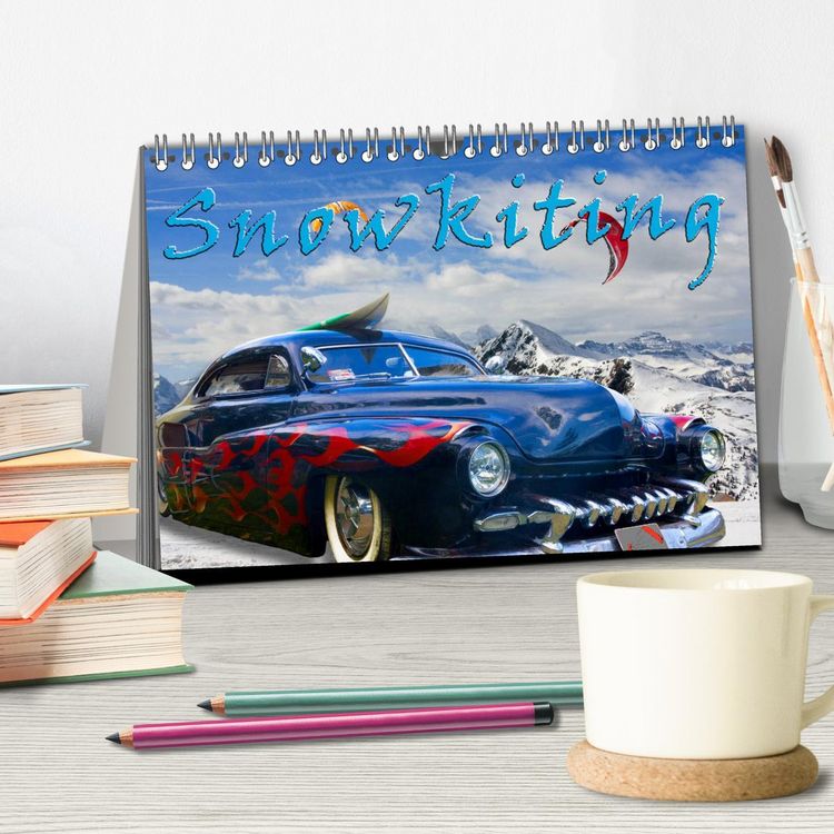 Produktbild: Snowkiting (Tischkalender 2026 DIN A5 quer), CALVENDO Monatskalender