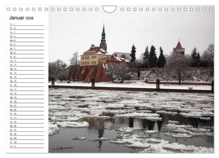 Produktbild: Tangerm&uuml;nde - Fachwerk- und Backsteinbauten-Stadt an der Elbe (Wandkalender 2026 DIN A4 quer), CALVENDO Monatskalender