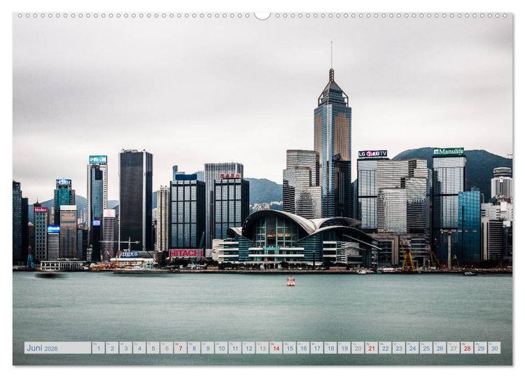 Produktbild: HONGKONG Skyline und Stadtleben (Wandkalender 2026 DIN A2 quer), CALVENDO Monatskalender