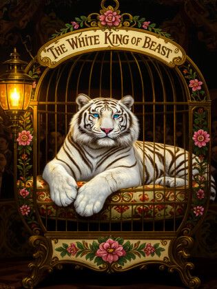 Produktbild: CALVENDO Puzzle Der Albino Tiger | 1000 Teile Lege-Gr&ouml;&szlig;e 64x48cm Foto-Puzzle f&uuml;r gl&uuml;ckliche Stunden