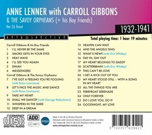 Produktbild: Anne Lenner with Carroll Gibbons & The Savoy Orphe