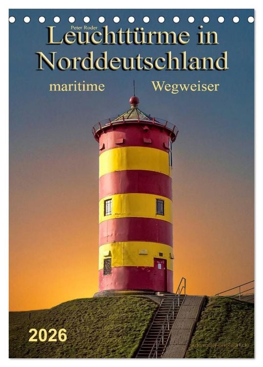 Produktbild: Norddeutsche Leuchtt&uuml;rme - maritime Wegweiser (Tischkalender 2026 DIN A5 hoch), CALVENDO Monatskalender