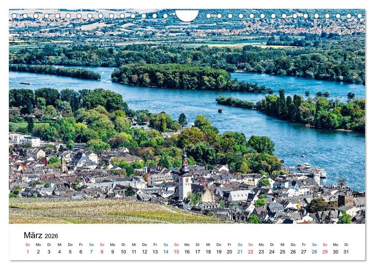 Produktbild: Rheingau - Rhein Riesling Kultur (Wandkalender 2026 DIN A4 quer), CALVENDO Monatskalender