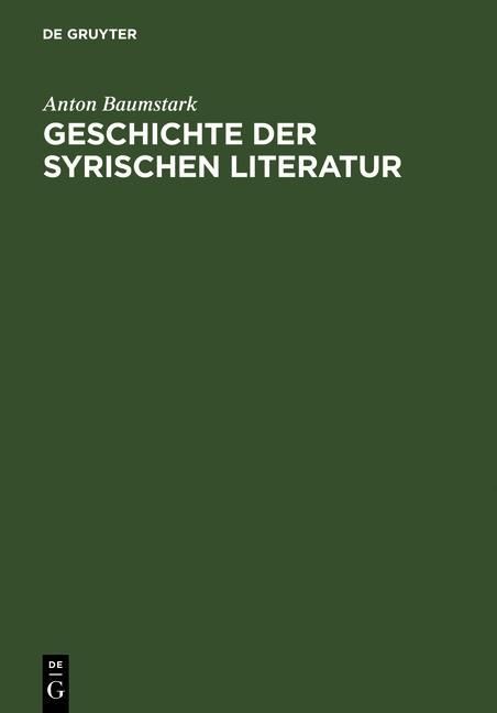Produktbild: Geschichte der syrischen Literatur