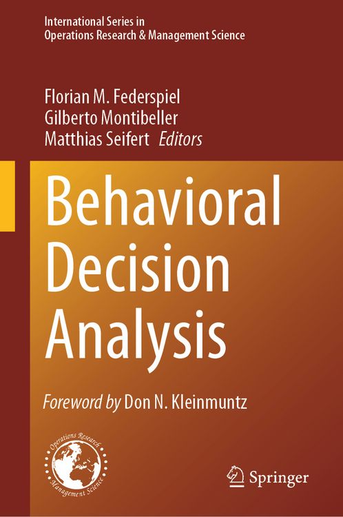 Produktbild: Behavioral Decision Analysis