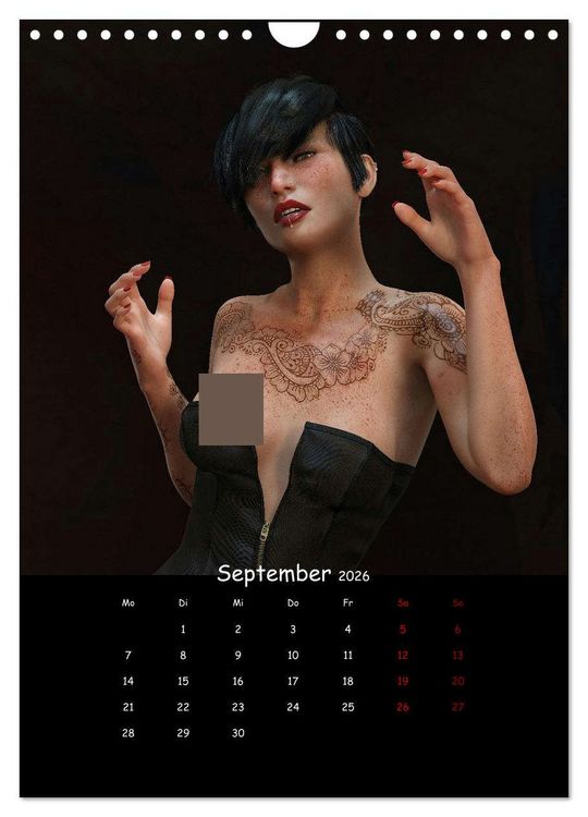 Produktbild: Portraits von t&auml;towierten Frauen (Wandkalender 2026 DIN A4 hoch), CALVENDO Monatskalender