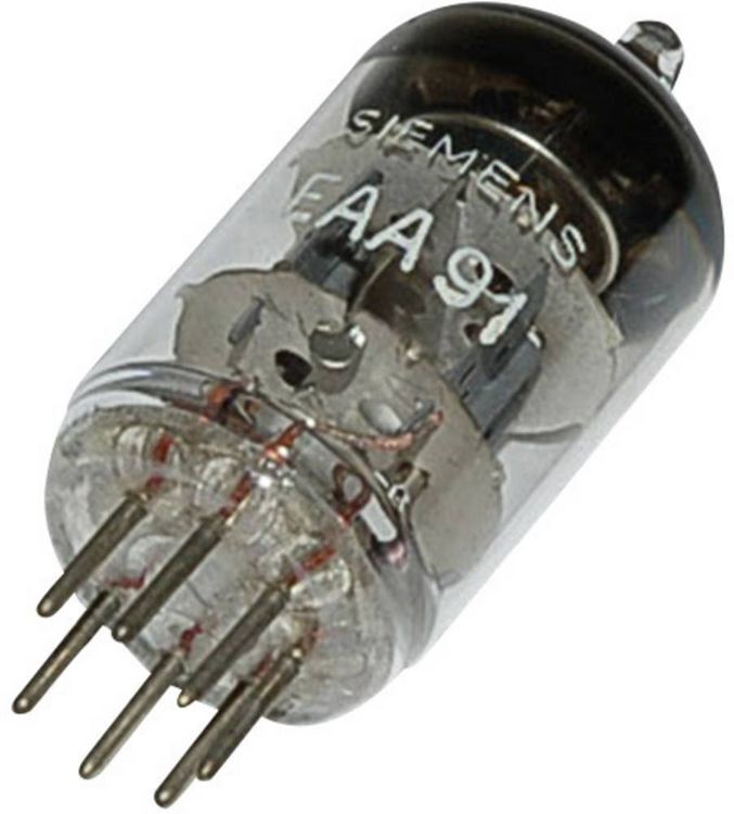 Produktbild: Siemens EAA/EB 91 = 6 AL 5 Elektronenr&ouml;hre Doppeldiode 420 V 9 mA Polzahl: 7 Sockel: Miniatur Inhalt 1 St.
