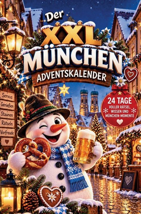 Produktbild: Der XXL M&uuml;nchen-Adventskalender - 24 wei&szlig;-blaue &Uuml;berraschungen mit Ausmalbildern, R&auml;tseln, Mitmachseiten, kuriosen Fakten und unn&uuml;tzem M&uuml;nchenwissen