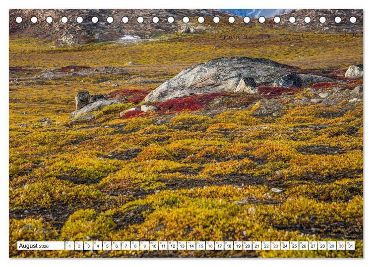 Produktbild: Scoresbysund - Sommer im gr&ouml;&szlig;ten und l&auml;ngsten Fjordsystem der Welt (Tischkalender 2026 DIN A5 quer), CALVENDO Monatskalender