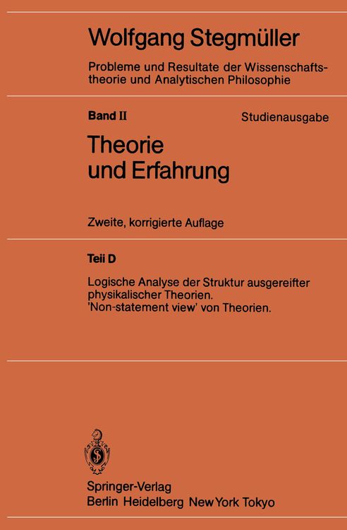 Produktbild: Logische Analyse der Struktur ausgereifter physikalischer Theorien &lsquo;Non-statement view&rsquo; von Theorien