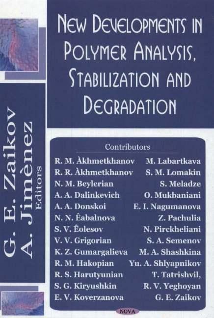 Produktbild: New Developments in Polymer Analysis, Stabilisation & Degradation