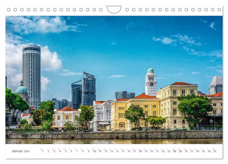 Produktbild: Singapur, Metropole in Asien (Wandkalender 2026 DIN A4 quer), CALVENDO Monatskalender