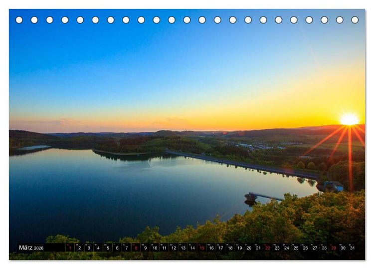 Produktbild: Biggesee und Listertalsperre (Tischkalender 2026 DIN A5 quer), CALVENDO Monatskalender