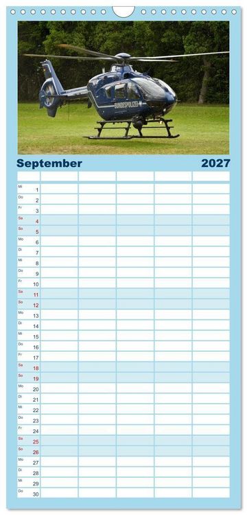 Produktbild: Familienplaner 2027 - Hubschrauberdynamik in allen Facetten mit 5 Spalten (Wandkalender, 21 x 45 cm) CALVENDO