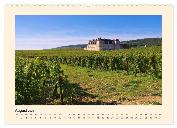 Produktbild: Burgund - Das gr&uuml;ne Herz Frankreichs (Wandkalender 2026 DIN A2 quer), CALVENDO Monatskalender
