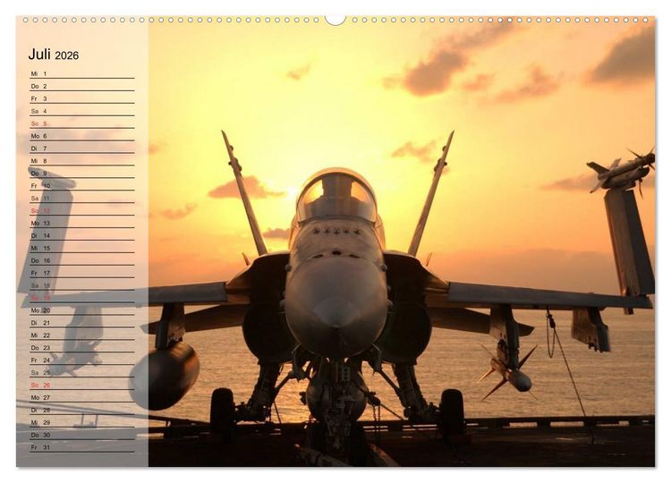 Produktbild: Kampfflugzeuge USA (hochwertiger Premium Wandkalender 2026 DIN A2 quer), Kunstdruck in Hochglanz