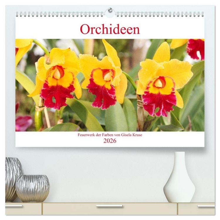 Produktbild: Orchideen Feuerwerk der Farben (hochwertiger Premium Wandkalender 2026 DIN A2 quer), Kunstdruck in Hochglanz
