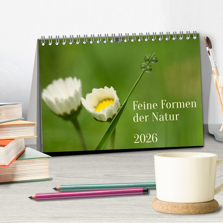 Produktbild: Feine Formen der Natur (Tischkalender 2026 DIN A5 quer), CALVENDO Monatskalender