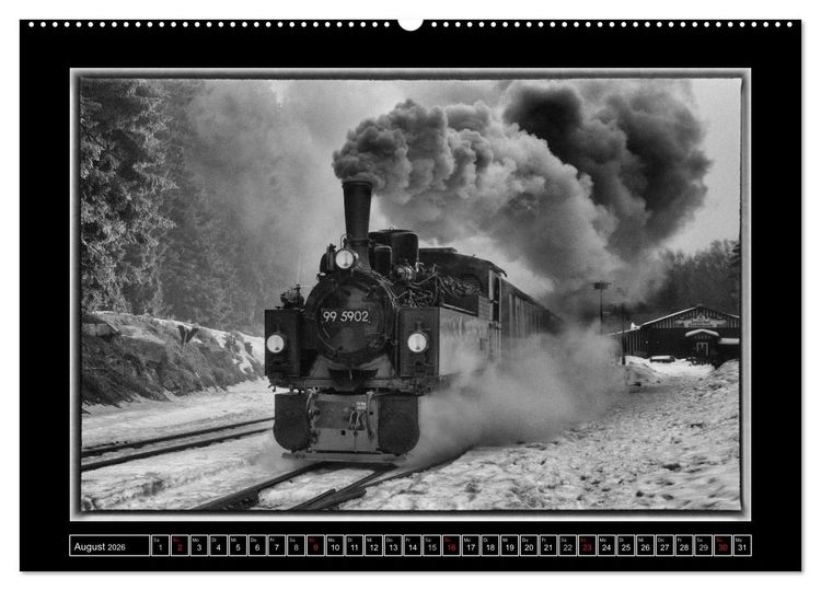 Produktbild: Unter Dampf - Eisenbahnromantik im Harz (Wandkalender 2026 DIN A2 quer), CALVENDO Monatskalender