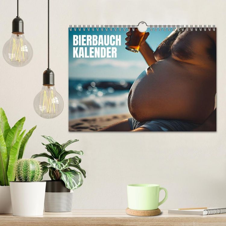 Produktbild: Lustige Kalender M&auml;nner mit Bierb&auml;uchen - Bierbauch Kalender Geschenk f&uuml;r Kollegen, Freunde & Party-Liebhaber Wandkalender (Wandkalender 2027 DIN A4 quer), CALVENDO Monatskalender