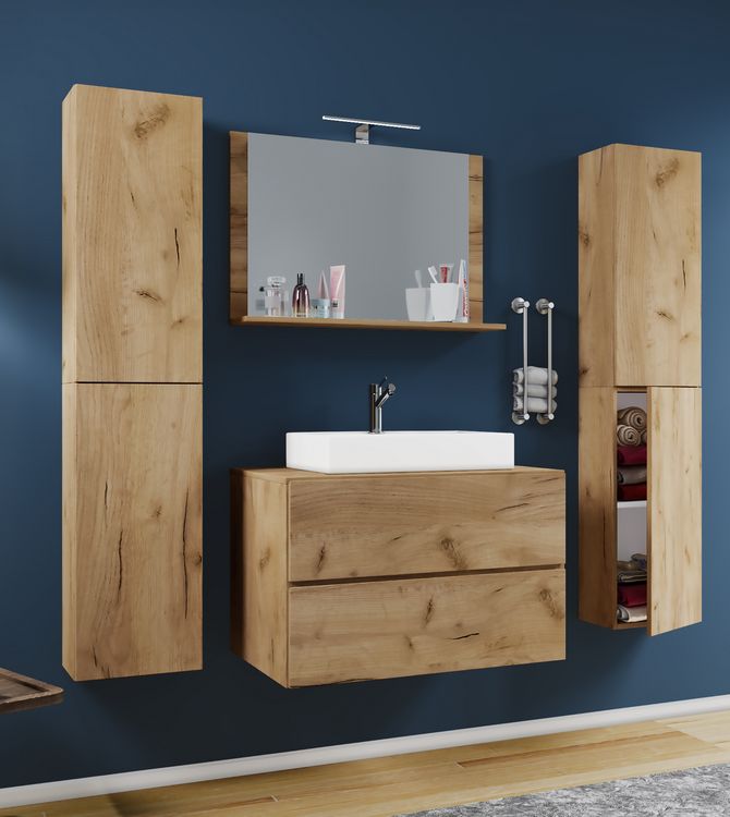 Produktbild: 5-tlg. Waschplatz Waschtisch Lendas XL Schublade
