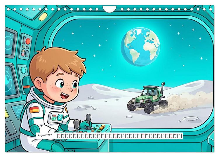 Produktbild: Kleine Astronauten (Wandkalender 2027 DIN A4 quer), CALVENDO Monatskalender