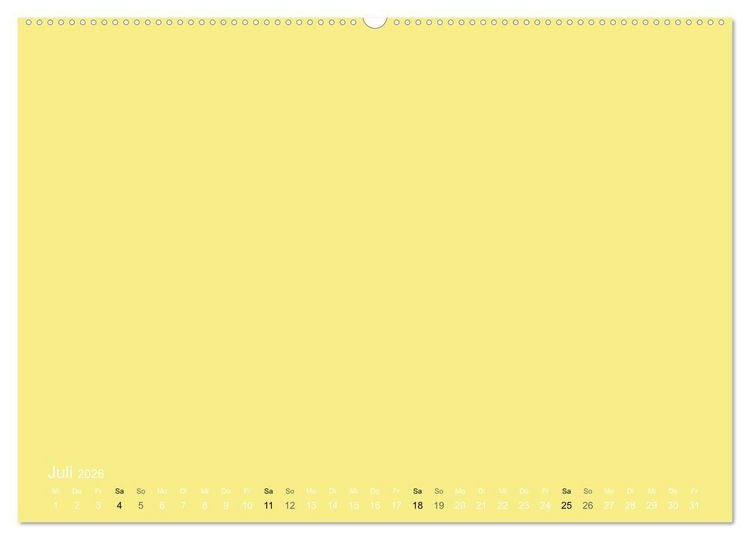 Produktbild: Bastelkalender - Gelb (Wandkalender 2026 DIN A2 quer), CALVENDO Monatskalender