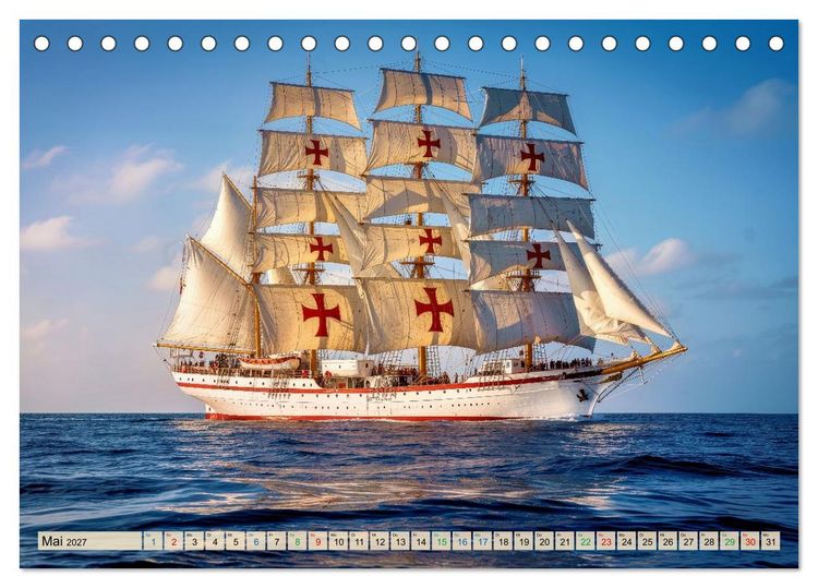 Produktbild: Segelschulschiffe - Weltweit (Tischkalender 2027 DIN A5 quer), CALVENDO Monatskalender