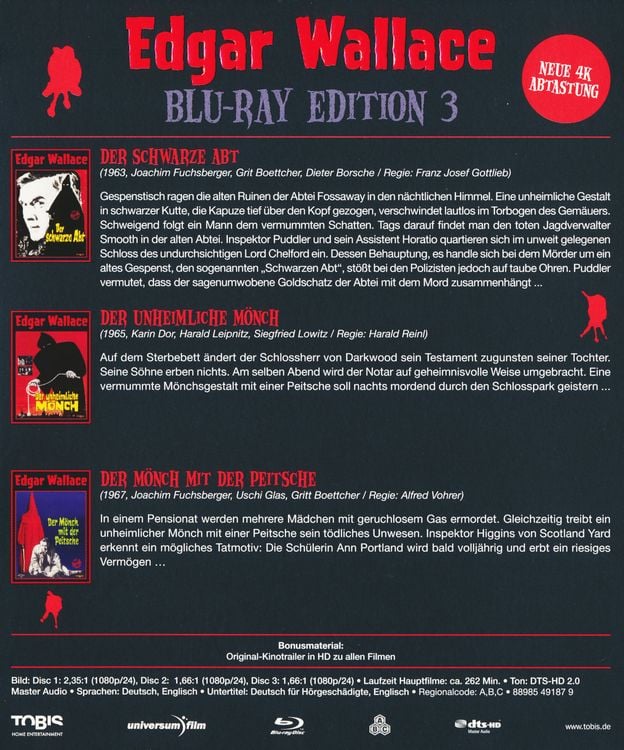 Produktbild: Edgar Wallace Edition 3 [3 BRs]