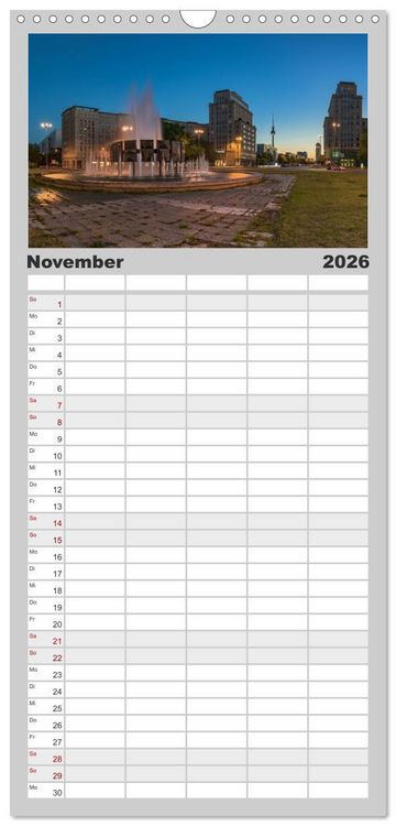Produktbild: Familienplaner 2026 - Berlin - Faszination Hauptstadt mit 5 Spalten (Wandkalender, 21 x 45 cm) CALVENDO