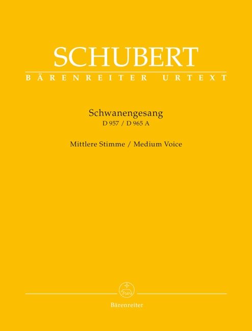 Produktbild: Schwanengesang D 957 / D 965 A, Gesang und Klavier, mittlere Stimme