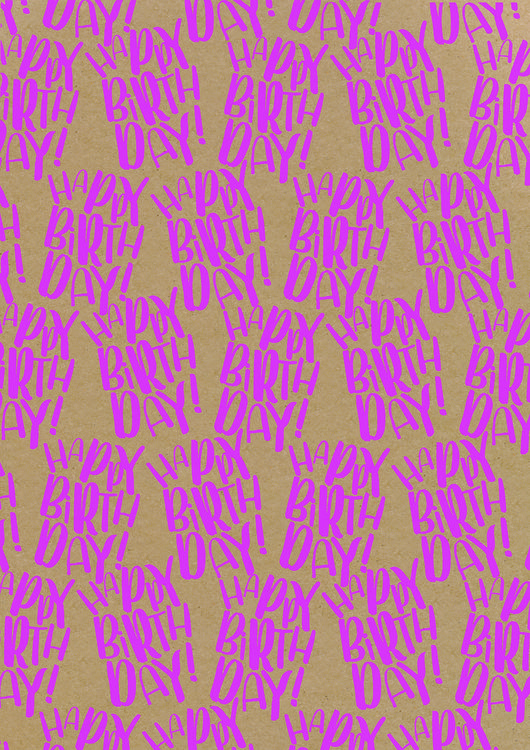 Produktbild: Geschenkpapier "Happy Birthday", rosa