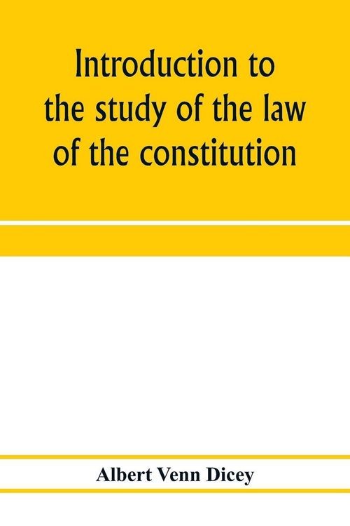 Produktbild: Introduction to the study of the law of the constitution