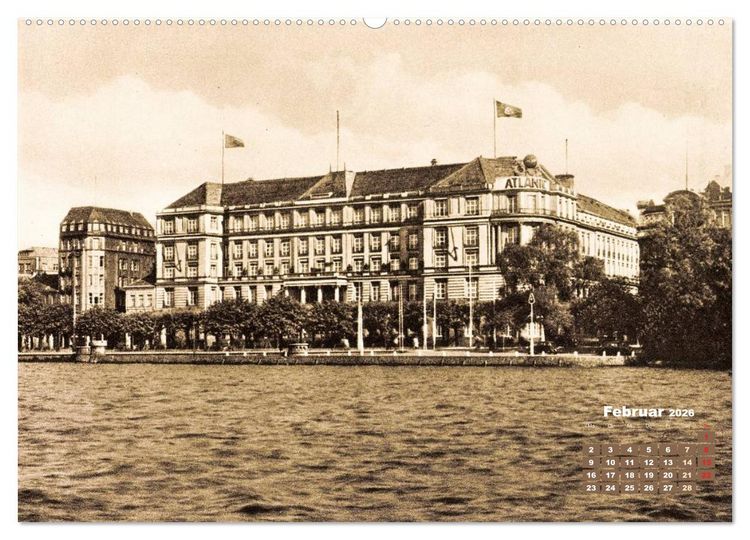 Produktbild: Gr&uuml;&szlig;e aus dem alten Hamburg &ndash; Historische Ansichten der Stadt (Wandkalender 2026 DIN A2 quer), CALVENDO Monatskalender