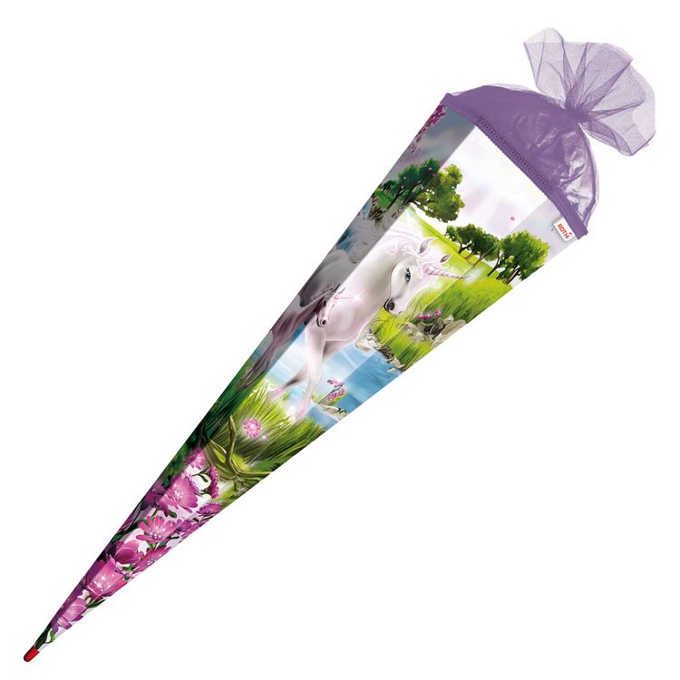 Produktbild: Motiv-Schult&uuml;te 85cm, Einhorn m. Fohlen
